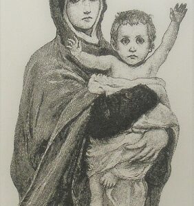 La Blanche - Madonna & Child Foam Mounted Rubber Stamp
