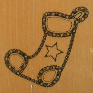 Papermania - Christmas Stocking Rubber Stamp