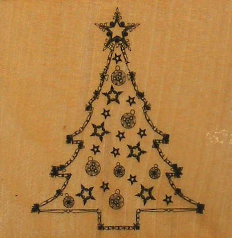 Papermania - Christmas Tree Rubber Stamp