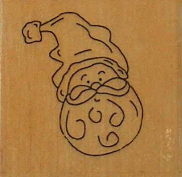 Papermania - Santa Head Rubber Stamp