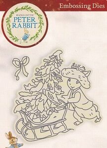 Peter Rabbit Embossing Dies - Benjamin Bunny With Sleigh