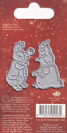 Peter Rabbit Embossing Dies - Peter & Snow Rabbit - Image 2
