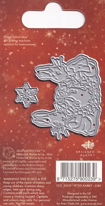 Peter Rabbit Embossing Dies - Peter With Christmas Wreath - Image 2