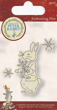 Peter Rabbit Embossing Dies - Peter With Snowflakes