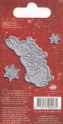 Peter Rabbit Embossing Dies - Peter With Snowflakes - Image 2