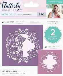 Sara Davies - Flutterby Collection - Fluttering Frame Dies