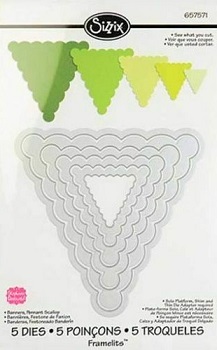 Sizzix - Banner Pennant Scalloped Nesting Die Set