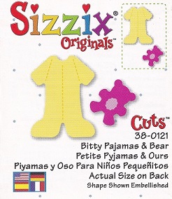 Sizzix - Bitty Pyjamas & Bear Die (Used)