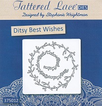 Tattered Lace - Ditsy Best Wishes Die