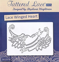 Tattered Lace - Lace Winged Heart Die