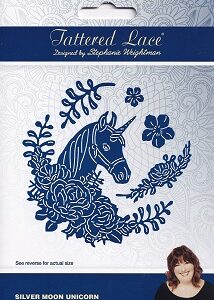 Tattered Lace - Silver Moon Unicorn Die