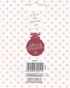 The Works - Make & Create Christmas Collection - Merry Christmas Bauble - Image 2