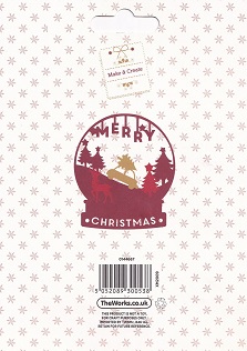 The Works - Make & Create Christmas Collection - Merry Christmas Snowglobe - Image 2