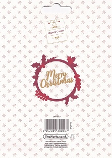 The Works - Make & Create Christmas Collection - Merry Christmas Wreath Lg - Image 2