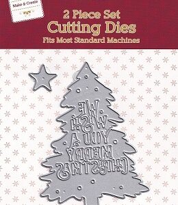 The Works - Make & Create Christmas Collection - We Wish You A Merry Christmas Tree Die