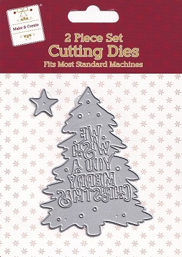 The Works - Make & Create Christmas Collection - We Wish You A Merry Christmas Tree Die