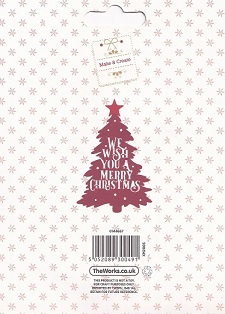 The Works - Make & Create Christmas Collection - We Wish You A Merry Christmas Tree Die - Image 2