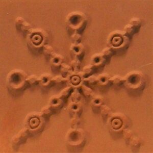 Unbranded - Circle Snowflake Foam Mounted Rubber Stamp