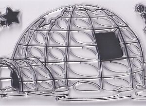 Unbranded - Igloo Christmas Clear Acrylic Stamp (3 Piece)