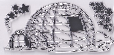 Unbranded - Igloo Christmas Clear Acrylic Stamp (3 Piece)