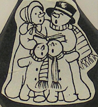 Unbranded - Snowman Carolers Foam Mounted Rubber Stamp - Image 2