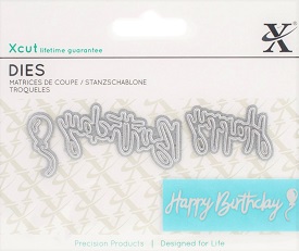 Xcut - Mini Sentiment Die - Happy Birthday