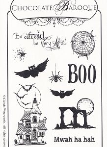 Chocolate Baroque - Boo Rubber Stamp Sheet
