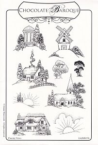 Chocolate Baroque - Country Views Rubber Stamp Sheet