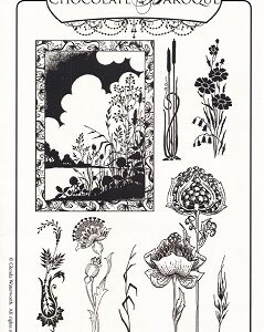 Chocolate Baroque - Fantasy Meadow Rubber Stamp Sheet