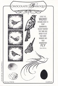 Chocolate Baroque - Fly Away With Me Rubber Stamp Sheet