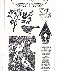 Chocolate Baroque - Live Out Loud Rubber Stamp Sheet