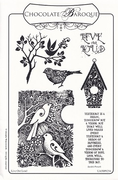 Chocolate Baroque - Live Out Loud Rubber Stamp Sheet