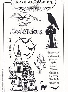 Chocolate Baroque - Spookylicious Rubber Stamp Sheet