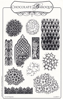 Chocolate Baroque - Texture Fragments Rubber Stamp Sheet
