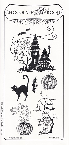 Chocolate Baroque - Twilight Zone Rubber Stamp Sheet