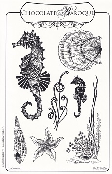 Chocolate Baroque - Underwater Rubber Stamp Sheet