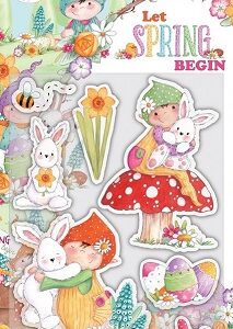 Craft Consortium - Let Spring Begin Bunny Clear Stamps