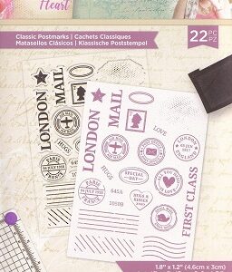 Crafters Companion - Letters From The Heart - Classic Postmarks Stamps
