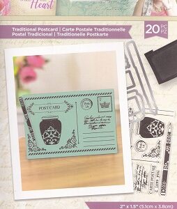 Crafters Companion - Letters From The Heart - Traditional Postcard Stamps & Dies