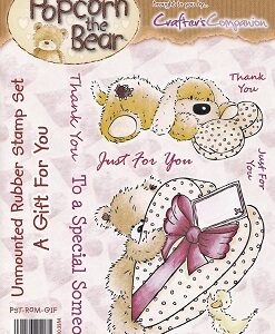 Crafters Companion - Popcorn The Bear - Romance - A Gift For You