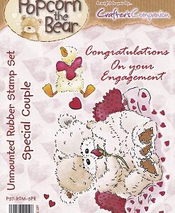 Crafters Companion - Popcorn The Bear - Romance - Special Couple