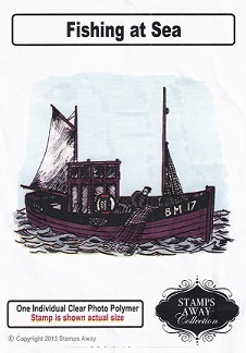 Create & Craft - Stamps Away Collection - Fishing At Sea Clear Acrylic Stamp