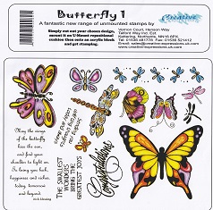 Creative Expressions - Butterfly 1 Unmounted Rubber Stamps