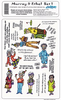 Creative Expressions - Murray & Ethel Set 1 Unmounted Rubber Stamps