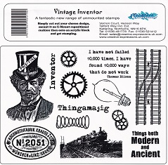Creative Expressions - Vintage Inventor Unmounted Rubber Stamps