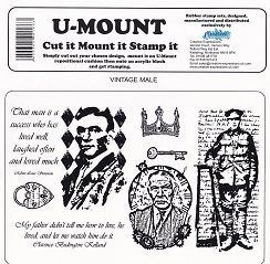Creative Expressions - Vintage Male Unmounted Rubber Stamps