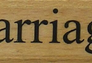 Debbi Moore - Wood Mounted Rubber Stamp - Marriage
