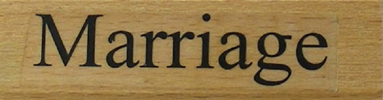 Debbi Moore - Wood Mounted Rubber Stamp - Marriage