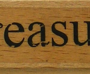 Debbi Moore - Wood Mounted Rubber Stamp - Treasure