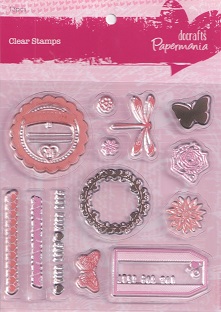 Docrafts - 13 Clear Acrylic Stamp Set
